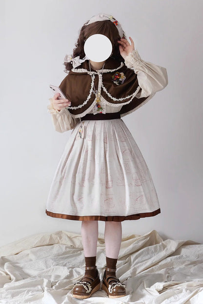 Gothic Lolita Skirt - Forest Illustrated Book, 3 Colors, Sweet Style, Printed - additional product view 16