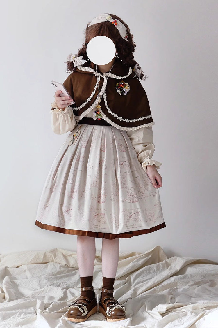 Gothic Lolita Skirt - Forest Illustrated Book, 3 Colors, Sweet Style, Printed - additional product view 18