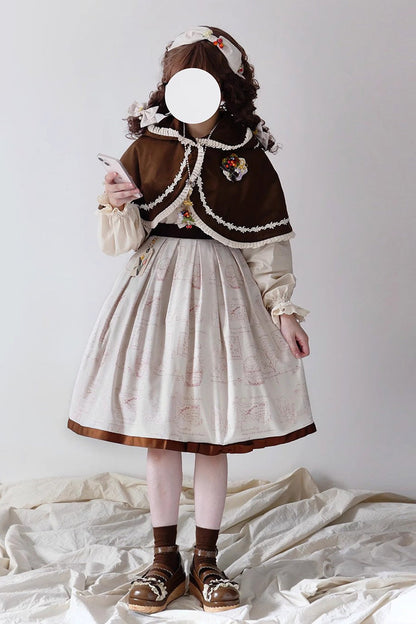 Gothic Lolita Skirt - Forest Illustrated Book, 3 Colors, Sweet Style, Printed - additional product view 18