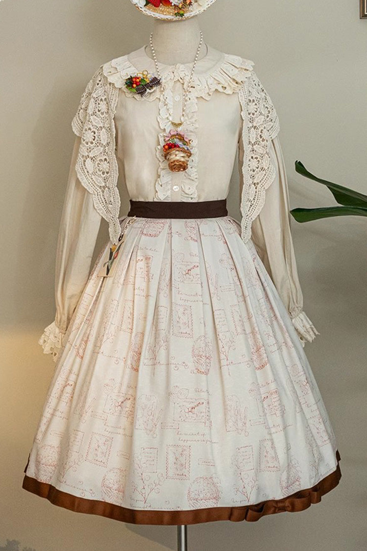Gothic Lolita Skirt - Forest Illustrated Book, 3 Colors, Sweet Style, Printed - main product image