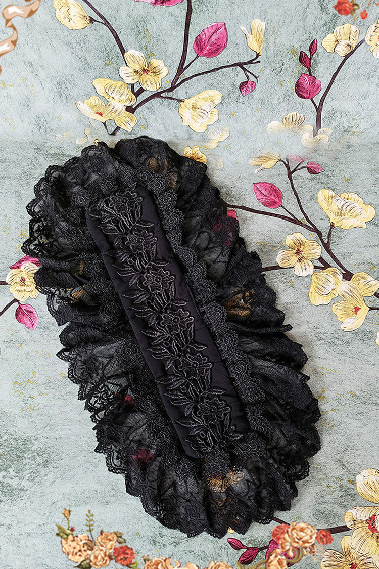 Gothic Lolita Skirt - Forest Multi-layer, Black, Classic Style, Ruffled - additional product view 7