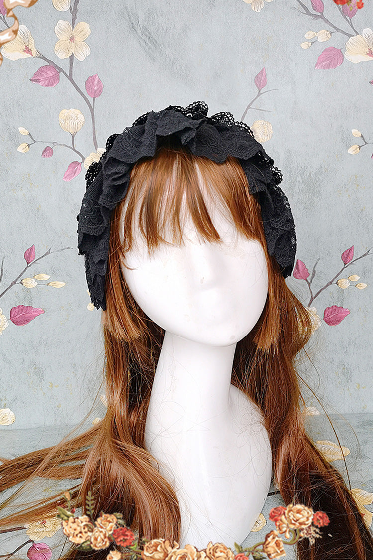 Gothic Lolita Skirt - Forest Multi-layer, Black, Classic Style, Ruffled - additional product view 8