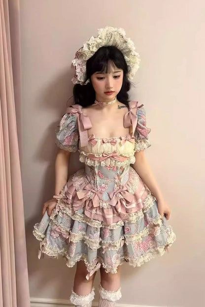 Gothic Lolita Skirt - Gem Rose, 2 Colors, Long Length, Short Length, Sweet Style - additional product view 7