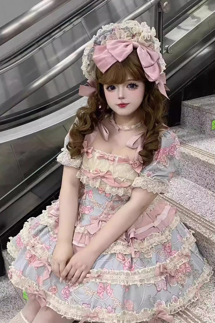 Gothic Lolita Skirt - Gem Rose, 2 Colors, Long Length, Short Length, Sweet Style - additional product view 9