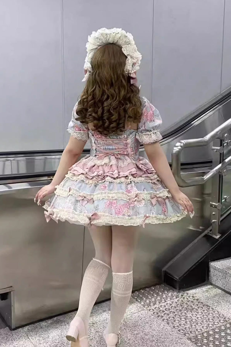Gothic Lolita Skirt - Gem Rose, 2 Colors, Long Length, Short Length, Sweet Style - additional product view 11