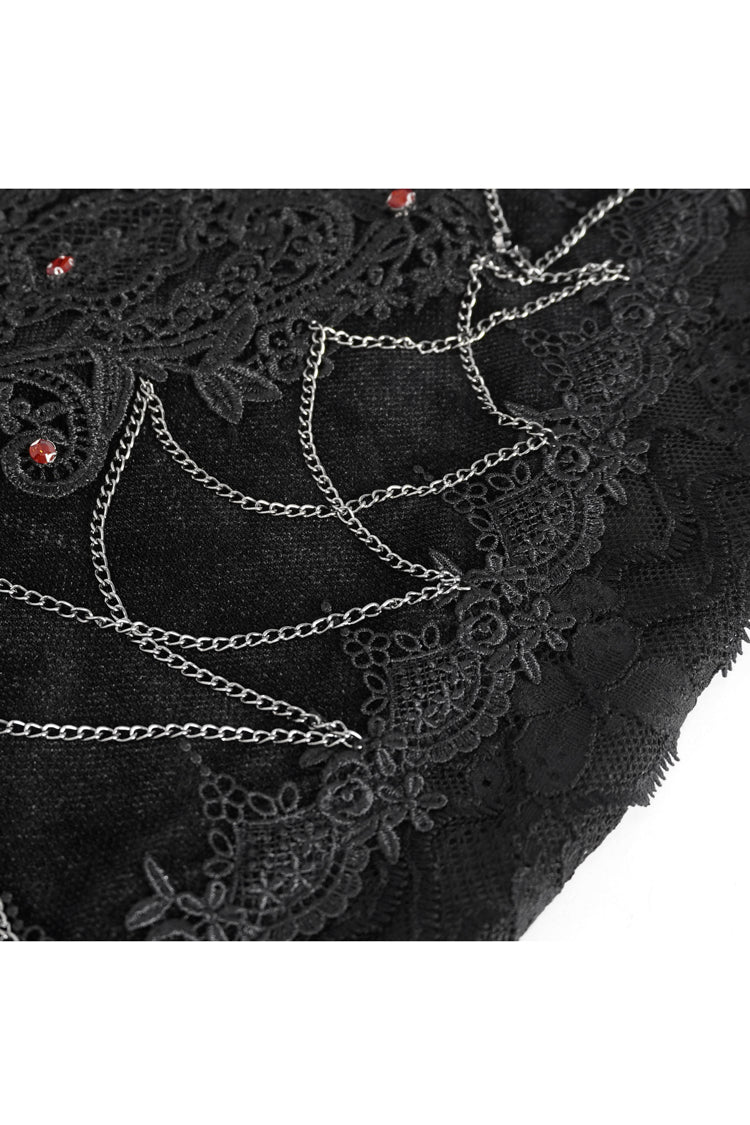 Gothic Lolita Skirt - High Waisted, Black, High Waist, Women's Style, Embroidered - additional product view 9