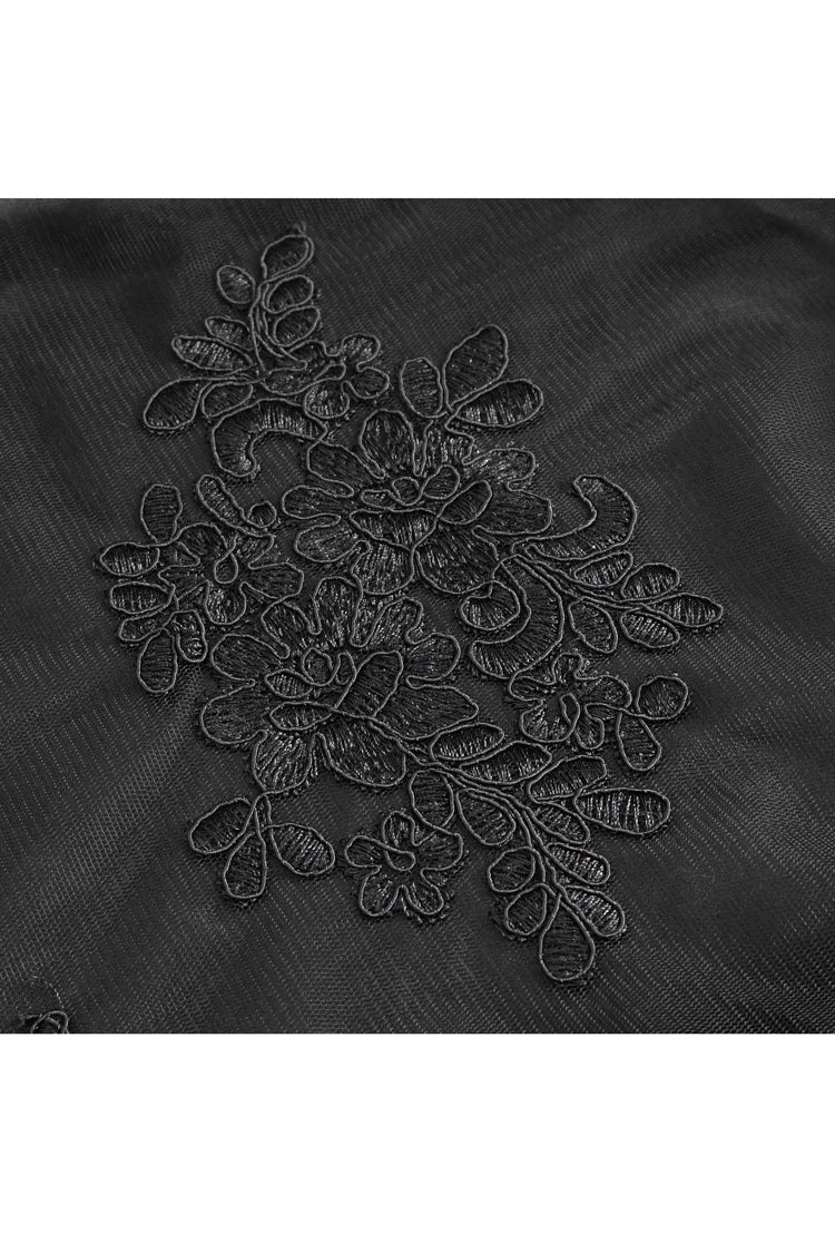 Gothic Lolita Skirt - High Waisted, Black, High Waist, Women's Style, Embroidered - additional product view 10