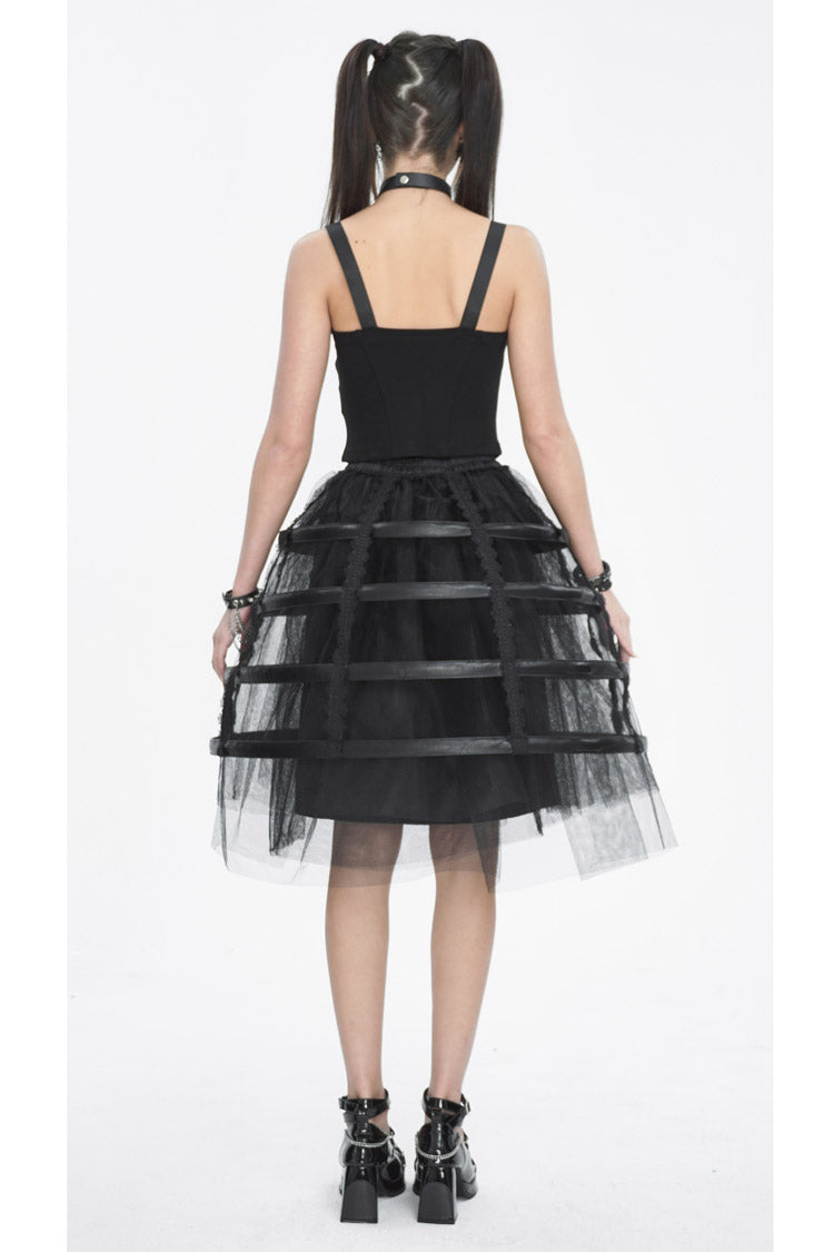 Gothic Lolita Skirt - Hollow, Black, Women's Style, Lace Trim - additional product view 7