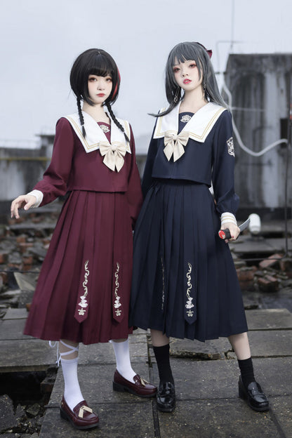 Gothic Lolita Skirt - Japanese, 2 Colors, Bow Detail, Ruffled, Sweet Style - main product image