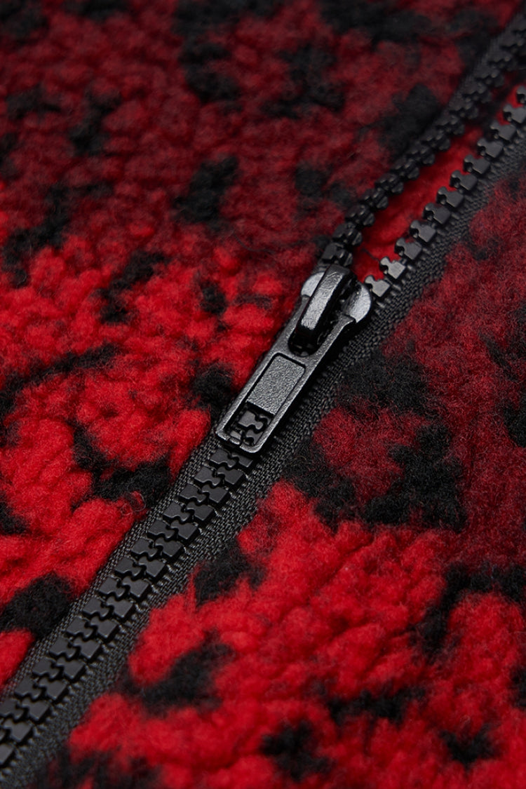 Gothic Lolita Skirt - Leopard Print Leather Strap, Red, Women's Style, Printed - additional product view 6