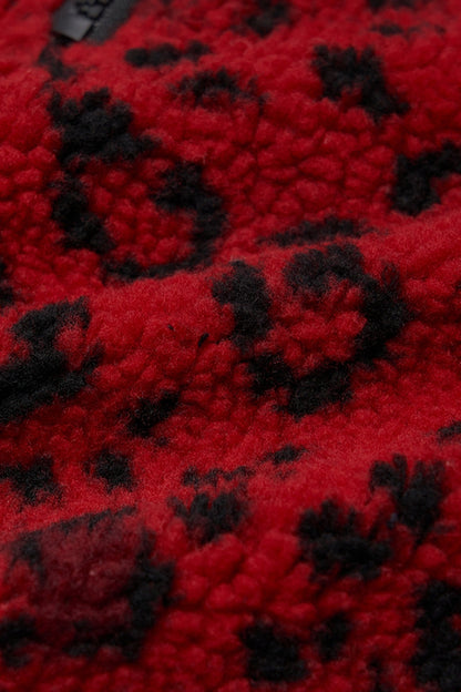 Gothic Lolita Skirt - Leopard Print Leather Strap, Red, Women's Style, Printed - additional product view 7