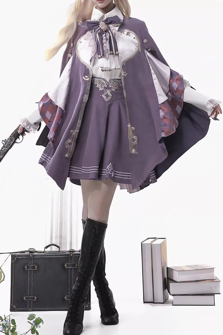 Gothic Lolita Skirt - Magic Carnival, Purple, Ruffled, Printed, Embroidered - additional product view 5