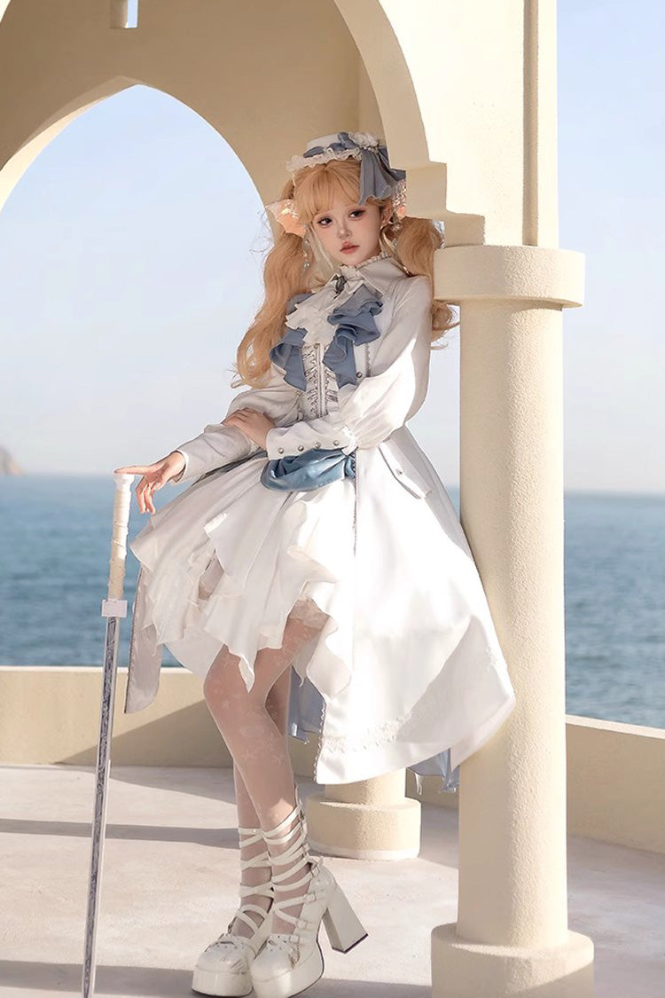 Gothic Lolita Skirt - Mermaid Bone, White, Embroidered - Lolita Coordinate Bottom - additional product view 2