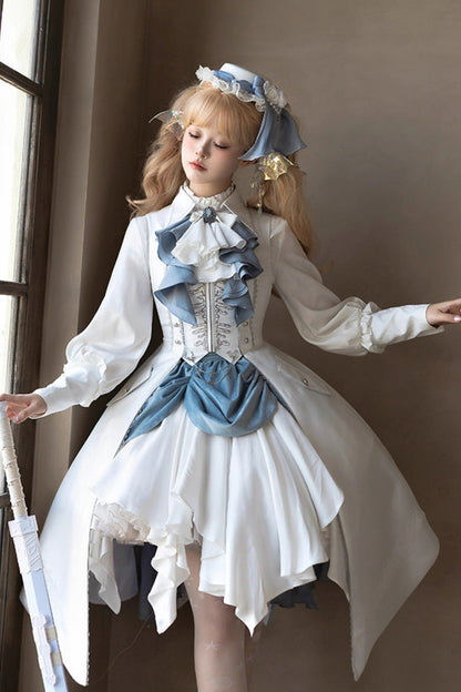 Gothic Lolita Skirt - Mermaid Bone, White, Embroidered - Lolita Coordinate Bottom - additional product view 3