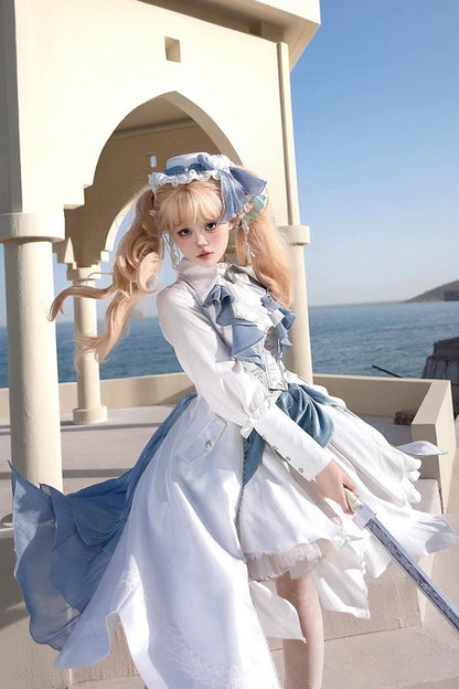 Gothic Lolita Skirt - Mermaid Bone, White, Embroidered - Lolita Coordinate Bottom - additional product view 5