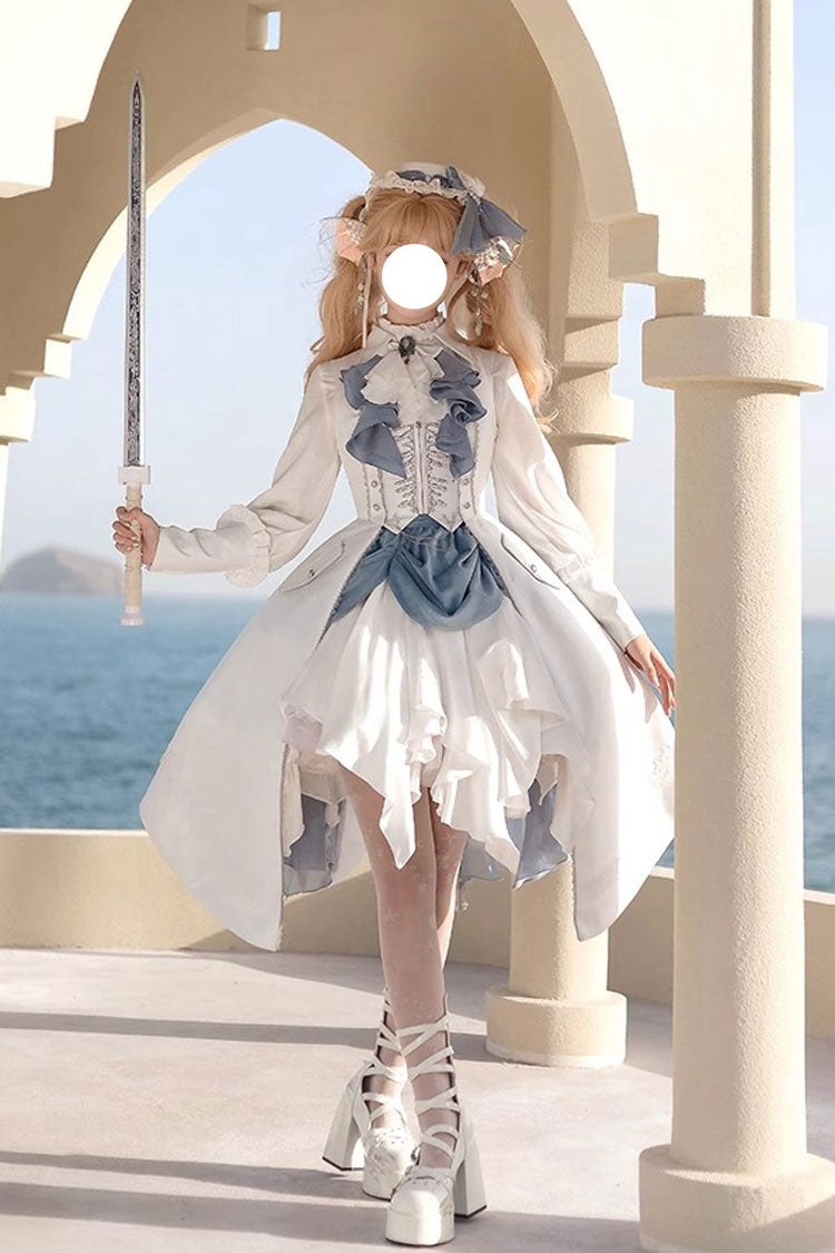 Gothic Lolita Skirt - Mermaid Bone, White, Embroidered - Lolita Coordinate Bottom - main product image