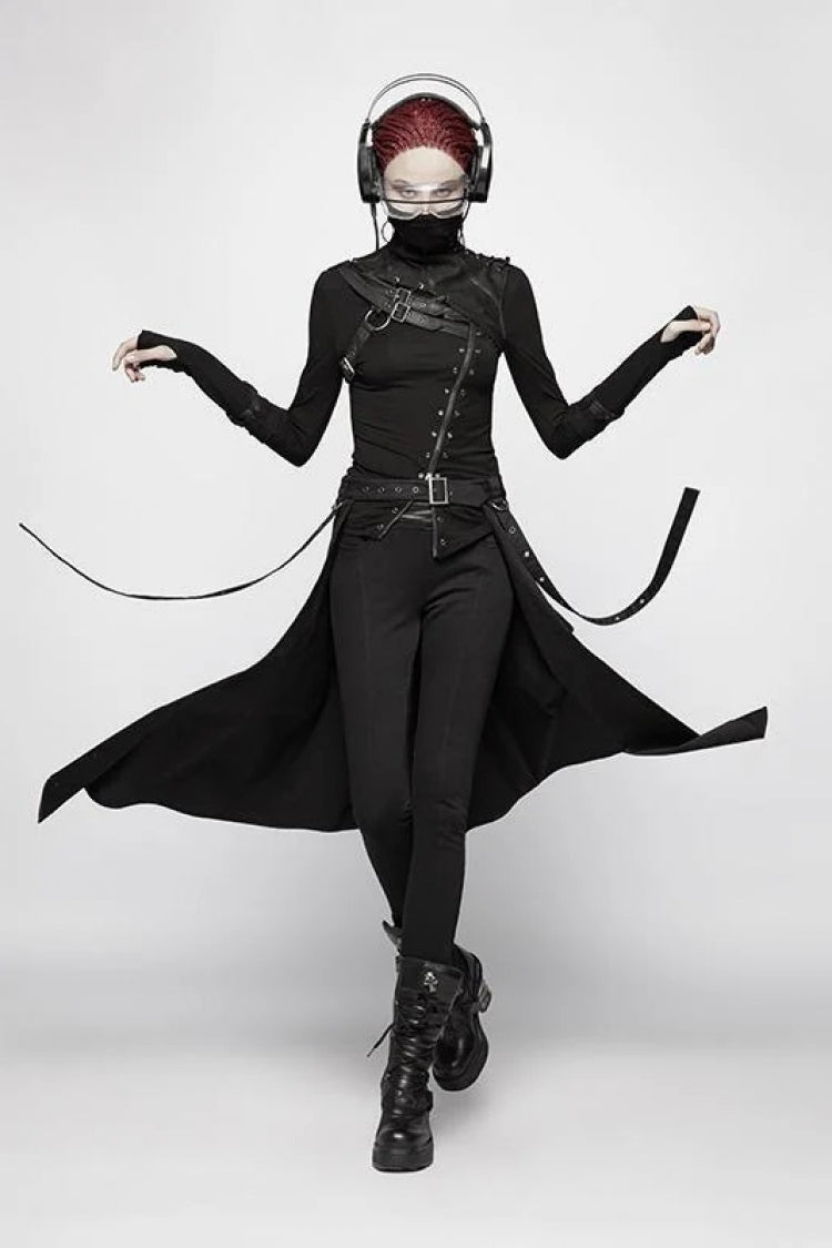 Gothic Lolita Skirt - Metal Eyelets Detachable, Black, Detachable Detail, Women's Style - additional product view 4