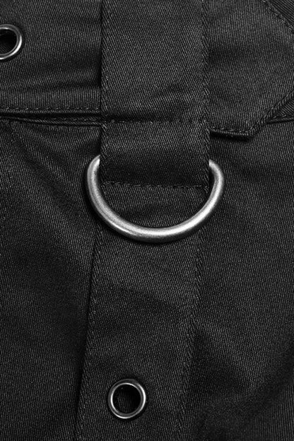 Gothic Lolita Skirt - Metal Eyelets Detachable, Black, Detachable Detail, Women's Style - additional product view 6