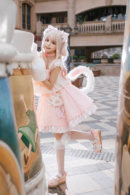 Gothic Lolita Skirt - Miss Meow, Pink, Sweet Style, Bow Detail, Ruffled - additional product view 8