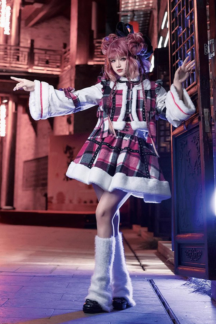 Gothic Lolita Skirt - Multi-color Plaid Print, Multi-Color, Plaid, Chinese-Inspired Style - additional product view 2