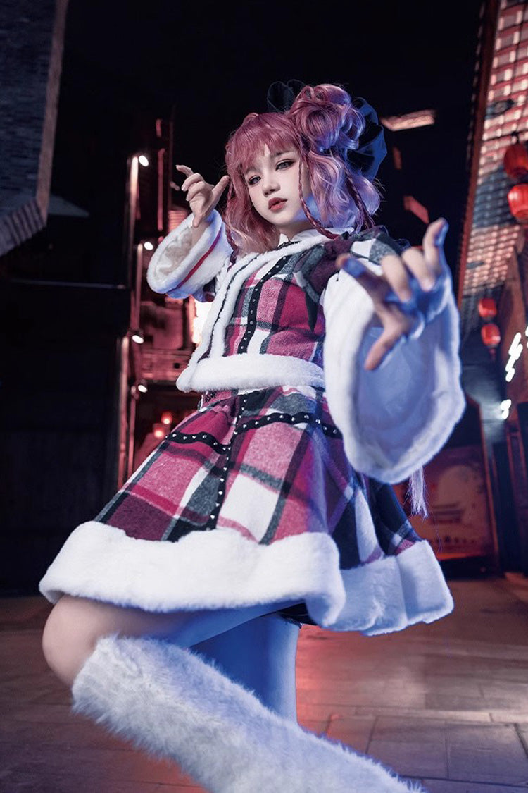 Gothic Lolita Skirt - Multi-color Plaid Print, Multi-Color, Plaid, Chinese-Inspired Style - additional product view 3
