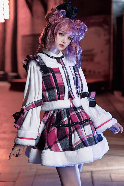 Gothic Lolita Skirt - Multi-color Plaid Print, Multi-Color, Plaid, Chinese-Inspired Style - additional product view 6