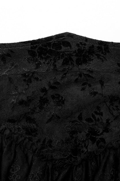 Gothic Lolita Skirt - Multi-layer Print, Black, Women's Style, Printed, Lace Trim - additional product view 8