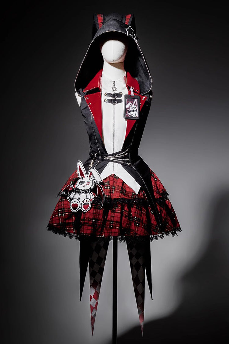 Gothic Lolita Skirt - Rock Bunny, 2 Colors, Layered, Punk Style, Embroidered - additional product view 3