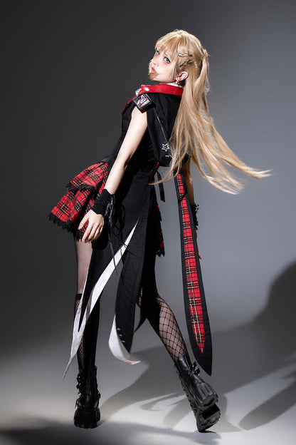 Gothic Lolita Skirt - Rock Bunny, 2 Colors, Layered, Punk Style, Embroidered - additional product view 5