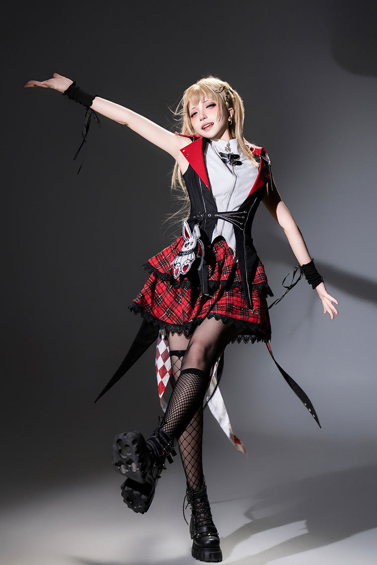 Gothic Lolita Skirt - Rock Bunny, 2 Colors, Layered, Punk Style, Embroidered - additional product view 7