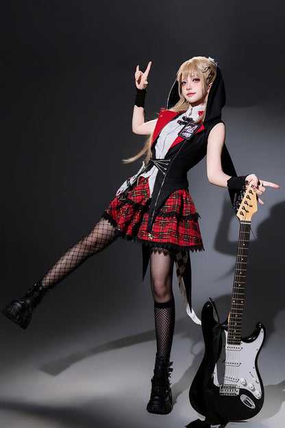 Gothic Lolita Skirt - Rock Bunny, 2 Colors, Layered, Punk Style, Embroidered - additional product view 9