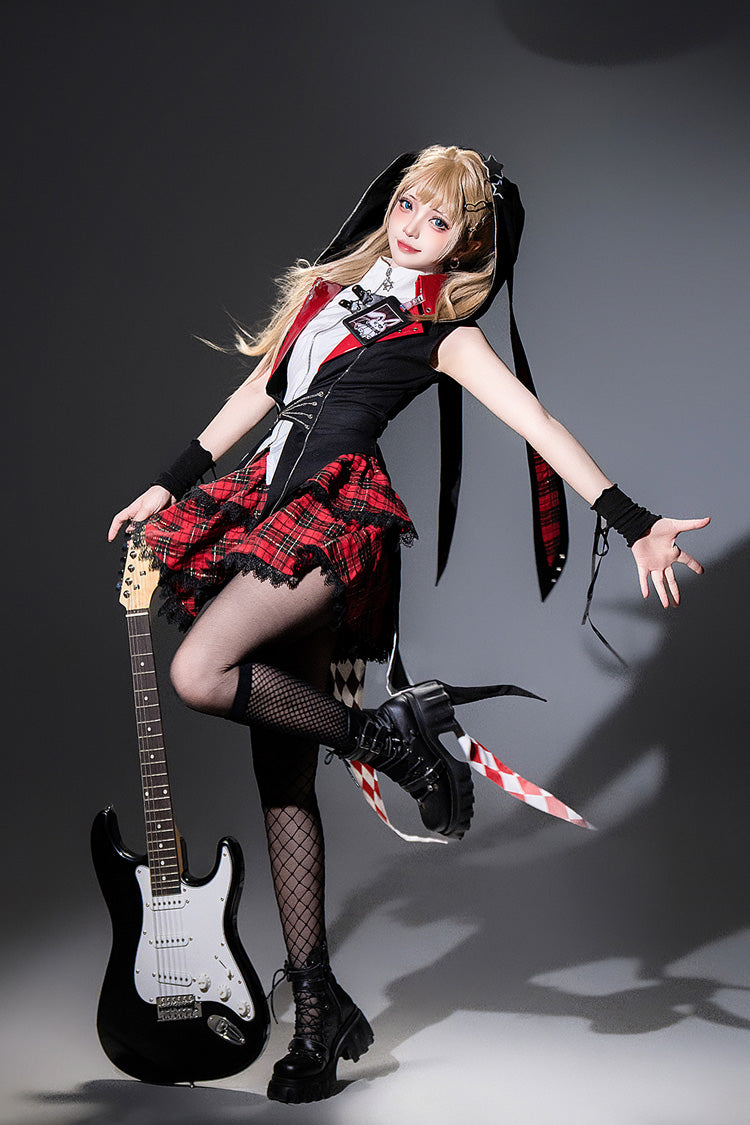 Gothic Lolita Skirt - Rock Bunny, 2 Colors, Layered, Punk Style, Embroidered - additional product view 10