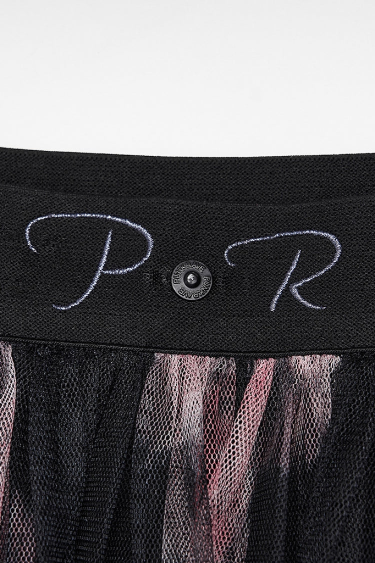 Gothic Lolita Skirt - Rose Print, 2 Colors, Women's Style, Embroidered, Lace Trim - additional product view 6