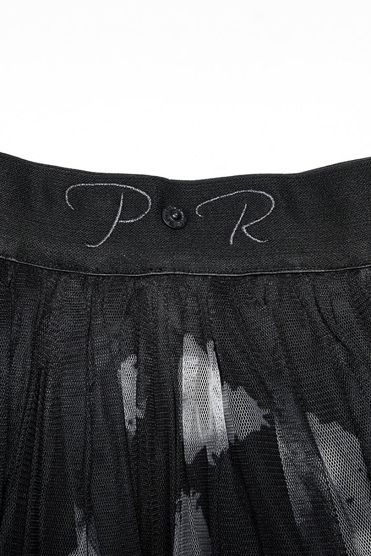 Gothic Lolita Skirt - Rose Print, 2 Colors, Women's Style, Embroidered, Lace Trim - additional product view 13