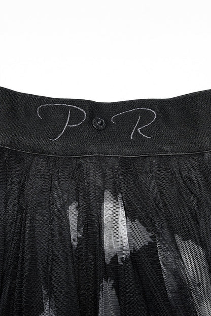 Gothic Lolita Skirt - Rose Print, 2 Colors, Women's Style, Embroidered, Lace Trim - additional product view 13
