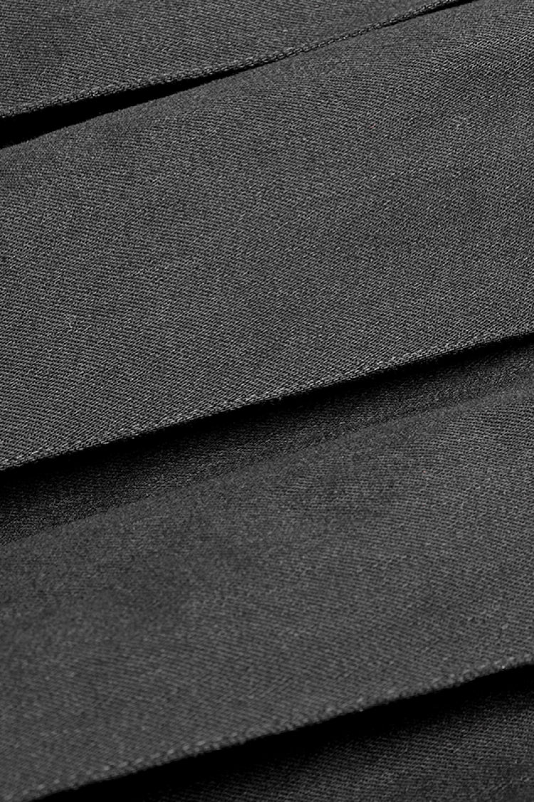 Gothic Lolita Skirt - Ruffle Irregular Vintage Kilt, Black, Men's Style, Punk Style - additional product view 6
