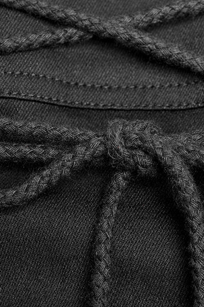 Gothic Lolita Skirt - Ruffle Irregular Vintage Kilt, Black, Men's Style, Punk Style - additional product view 8