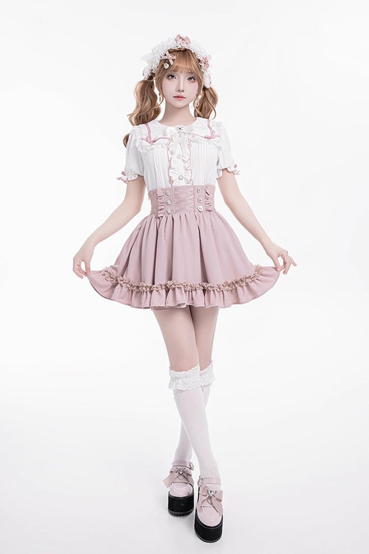 Gothic Lolita Skirt - Ruffle Lace Lace-up Japanese, 4 Colors, Ruffled, Sweet Style - additional product view 2