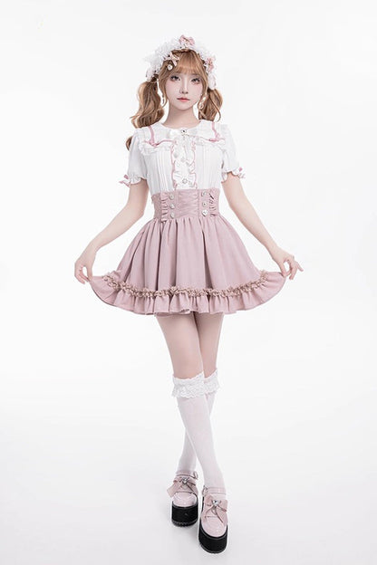 Gothic Lolita Skirt - Ruffle Lace Lace-up Japanese, 4 Colors, Ruffled, Sweet Style - additional product view 2