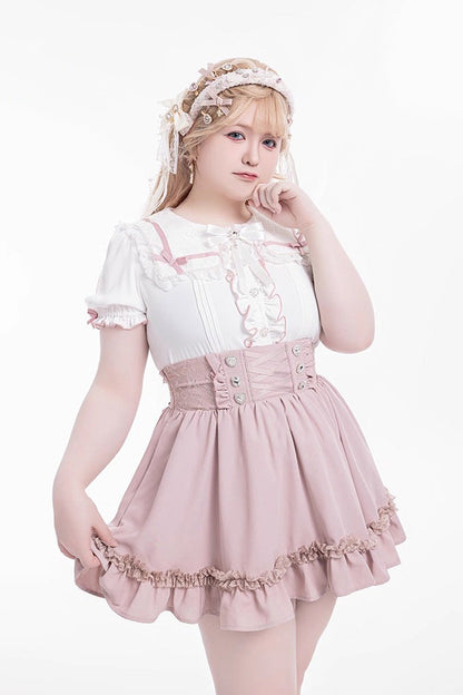 Gothic Lolita Skirt - Ruffle Lace Lace-up Japanese, 4 Colors, Ruffled, Sweet Style - additional product view 7