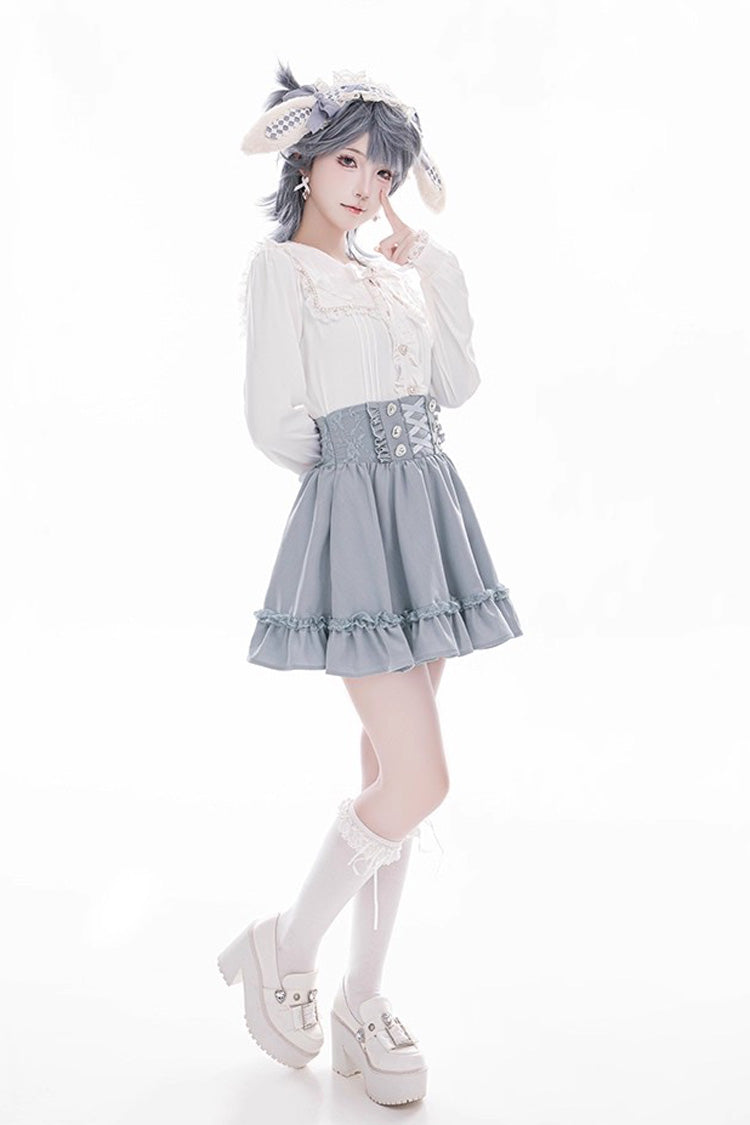 Gothic Lolita Skirt - Ruffle Lace Lace-up Japanese, 4 Colors, Ruffled, Sweet Style - additional product view 11