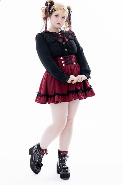 Gothic Lolita Skirt - Ruffle Lace Lace-up Japanese, 4 Colors, Ruffled, Sweet Style - additional product view 15