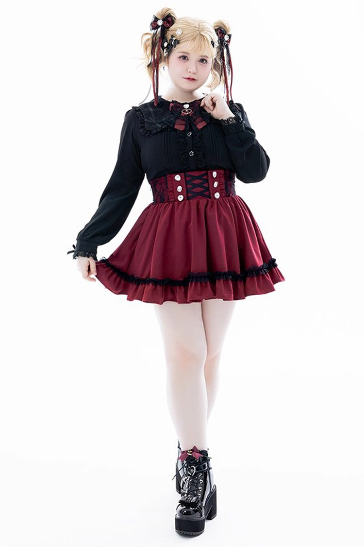 Gothic Lolita Skirt - Ruffle Lace Lace-up Japanese, 4 Colors, Ruffled, Sweet Style - additional product view 16