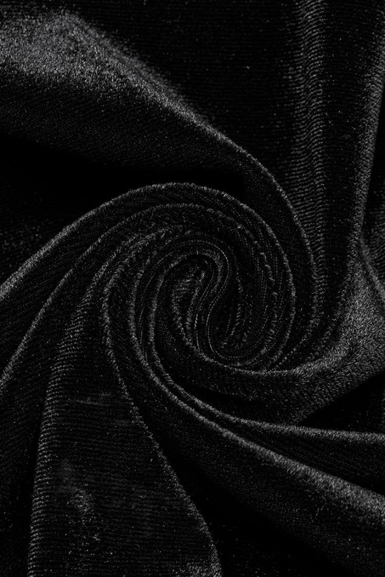 Gothic Lolita Skirt - Ruffle Stitching Lace Fishtail, Black, Fishtail Silhouette - additional product view 8