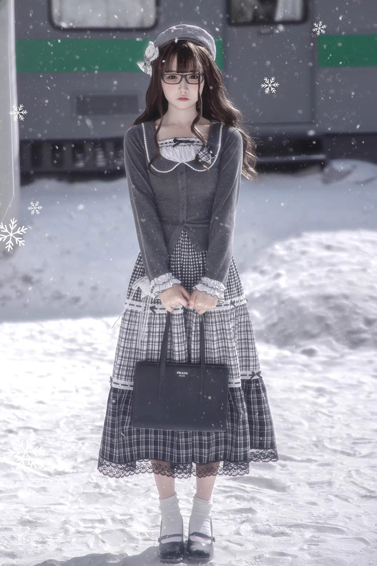 Gothic Lolita Skirt - Star Candy, Gray, Square Collar, Long Sleeves, Sweet Style - additional product view 14