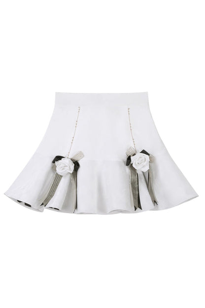 Gothic Lolita Skirt - Star Gate, White, Long Length, Short Length, Fishtail Silhouette - additional product view 6