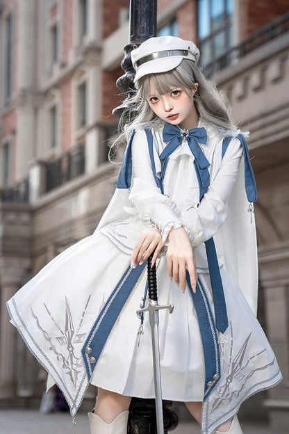 Gothic Lolita Skirt - Star Knight, 2 Colors, Printed, Punk Style - additional product view 3