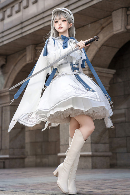Gothic Lolita Skirt - Star Knight, 2 Colors, Printed, Punk Style - additional product view 5