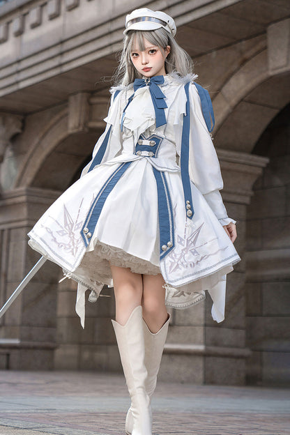 Gothic Lolita Skirt - Star Knight, 2 Colors, Printed, Punk Style - main product image