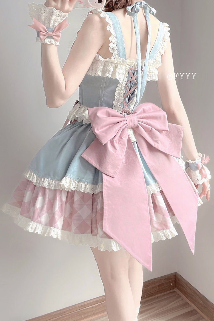 Gothic Lolita Skirt - Sweetheart Cowboy, 2 Colors, Plaid, Printed, Embroidered - additional product view 8